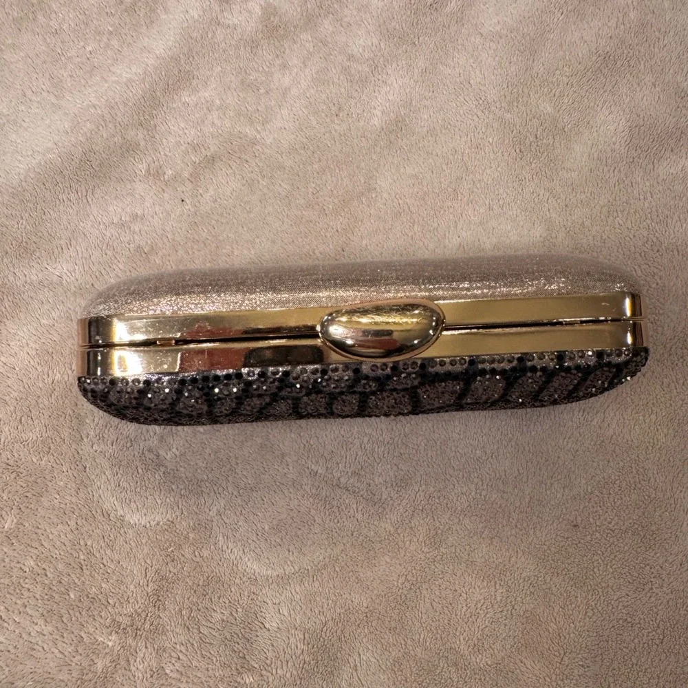 Rhinestone‎ Croc Clutch Evening Bag Luxe Wedding Guest Party Formal Chic